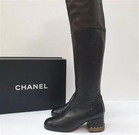 chanel boots thigh high|chanel over the knee boots.